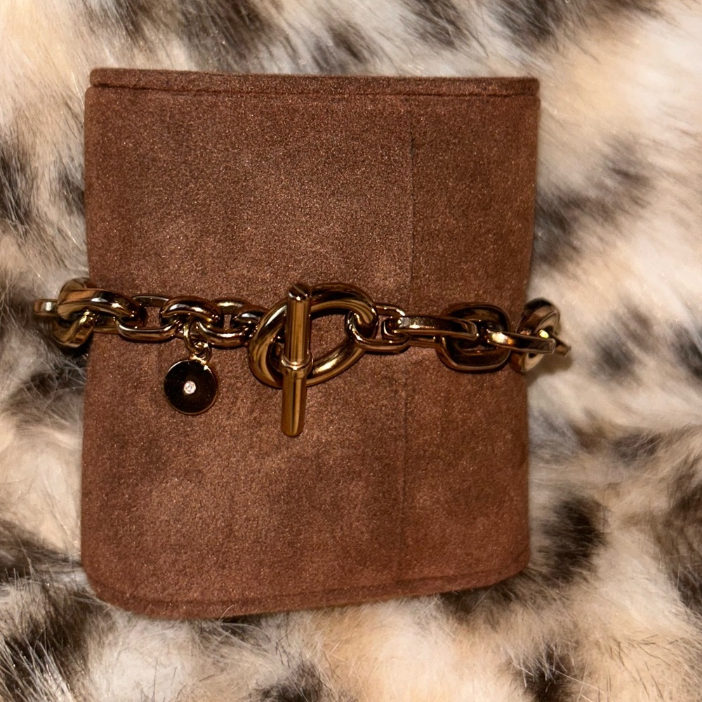 MICHAEL KORS MKJ4343791 Rose Gold Tone Chain Bracelet Padlock with Box - Picture 12 of 16